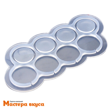 Форма для леденцов силиконовая  погремушка КРУЖКИ, (8 ячеек) d 5 см