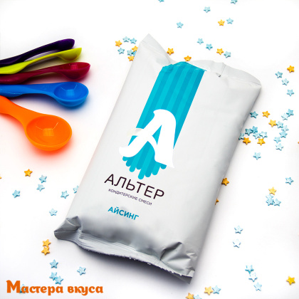 Альтер АЙСИНГ с диоксидом титана (белоснежный), глазурь для декора пряников, 500 гр