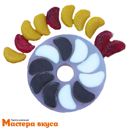 Молд силиконовый ДОЛЬКА МАНДАРИНА 10в1, ~27*16*9 мм 