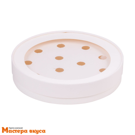 Упаковка для конфет 12 шт тубус с окном d200 h35мм (белый) (3-д)