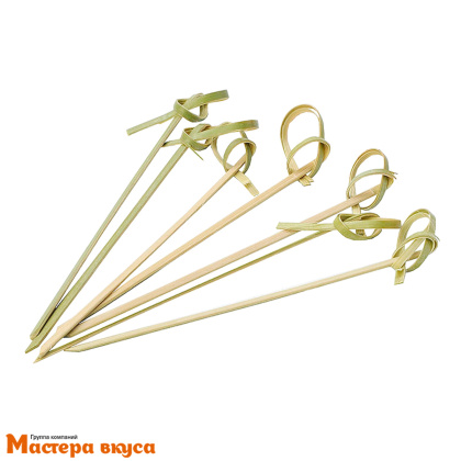 Шпажки "Пика узелок", бамбук, 9-10см (набор 25 шт)