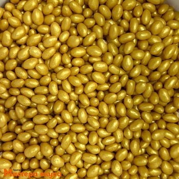 Злаки покрытые белым шоколадом Элипс Криспи (River Pearls), ЗОЛОТО, 20 гр