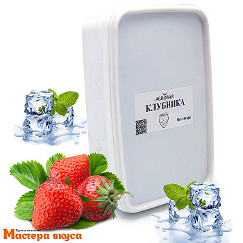 Пюре замороженное КЛУБНИКА без сахара AGROBAR 1 кг