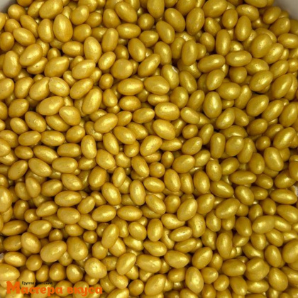 Злаки покрытые белым шоколадом Элипс Криспи (River Pearls), ЗОЛОТО, 20 гр