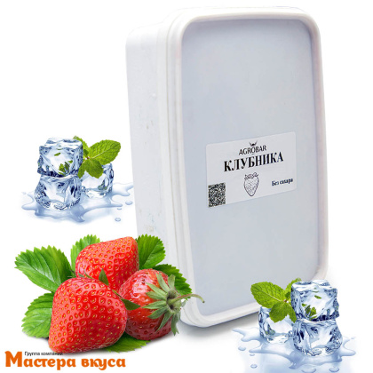 Пюре замороженное КЛУБНИКА без сахара AGROBAR 1 кг