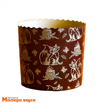 Форма бумажная для кулича (200г) d90*h90 мм ЛИСА