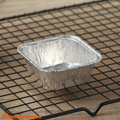 Форма алюминевая одноразовая Квадратная 7,5*7,5см h-3 см "Жульен"