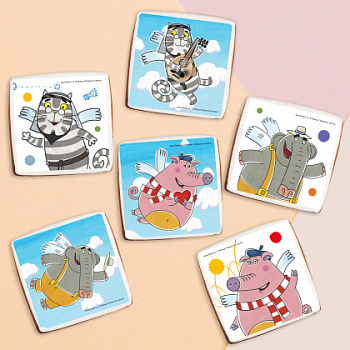 Фотопечать Летающие звери, для пряников, № 47