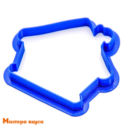 Вырубка пластик  ЗИМНИЙ ДОМИК, 8 см 