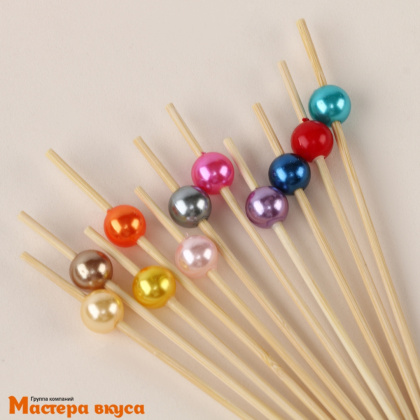 Шпажки "Жемчужина микс", дерево, 11 см (набор 24 шт)