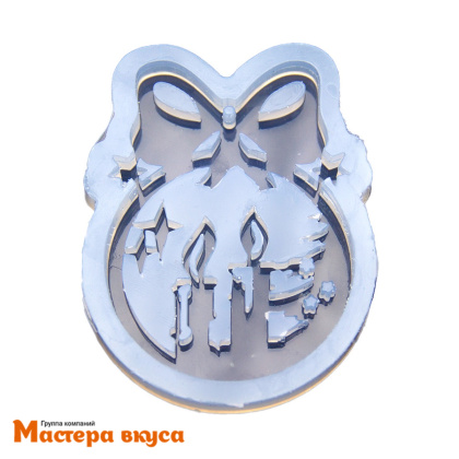 Молд силиконовый ШАРИК СО СВЕЧАМИ, 9*7 см