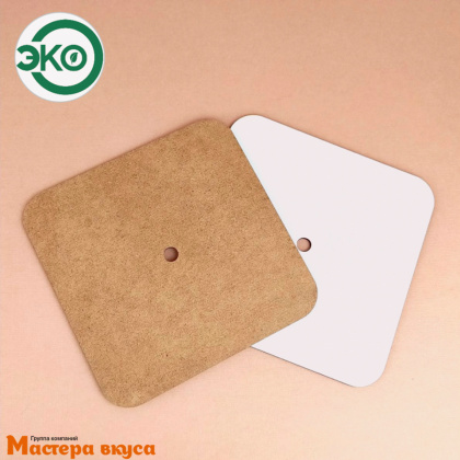 Подложка деревянная 3мм с отверстием(8-10 мм) D28 см ламинированная