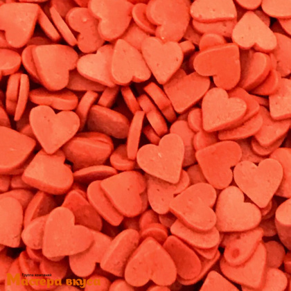 Посыпка СЕРДЕЧКИ красные Большие, 75 гр 