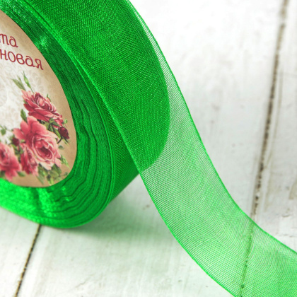 Лента капроновая, ЗЕЛЕНАЯ, 20мм, ~20м