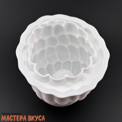 Форма силиконовая, для корпусных и муссовых десертов МАЛИНА 3D, D~13,1см h~12,2см