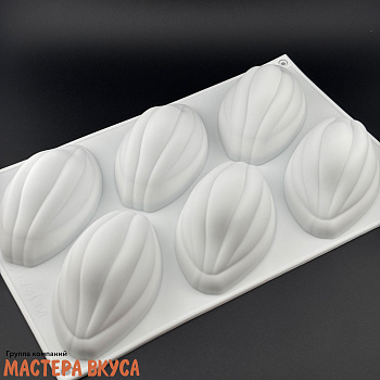Форма силиконовая, для корпусных и муссовых десертов КАКАО, 6 ячеек D~4,5*10см h~4,5см