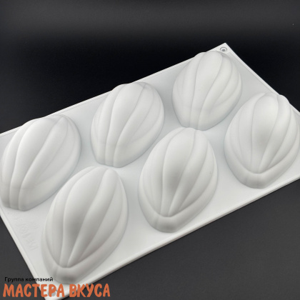 Форма силиконовая, для корпусных и муссовых десертов КАКАО, 6 ячеек D~4,5*10см h~4,5см
