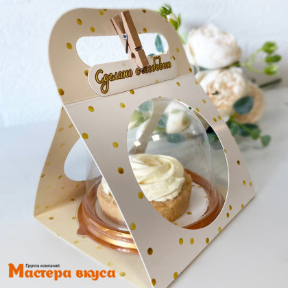 Упаковка - сумочка для купола 42,4*12 cм (Горошек беж)