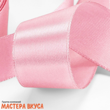 Лента атласная, РОЗОВАЯ (ПАСТЕЛЬ), 25мм, ~23м