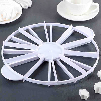 Делитель для торта пластиковый на 10/12 частей, d-26,5см