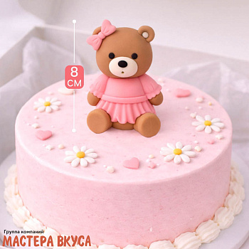 Декор для торта "МИШКА ДЕВОЧКА", 6,2*3*7,8см