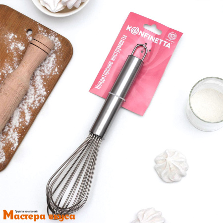 Венчик кулинарный  с усиленными струнами, 27 см, нерж.сталь