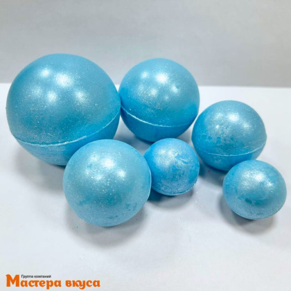 Фигурки из шок. глазури "Набор 6 шаров", ГОЛУБОЙ, d~5.5/ 4.5/ 3.5/ 2.5 см