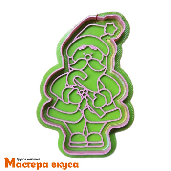 Вырубка пластик + штамп  ДЕД МОРОЗ, 10 см