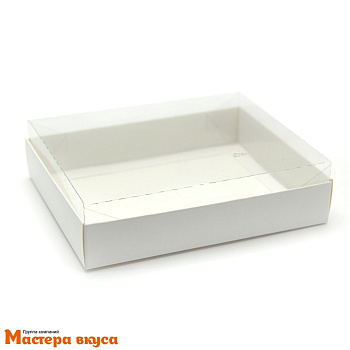 Упаковка для пряников и печенья с прозр. крышкой 160*130*40 мм (белая)