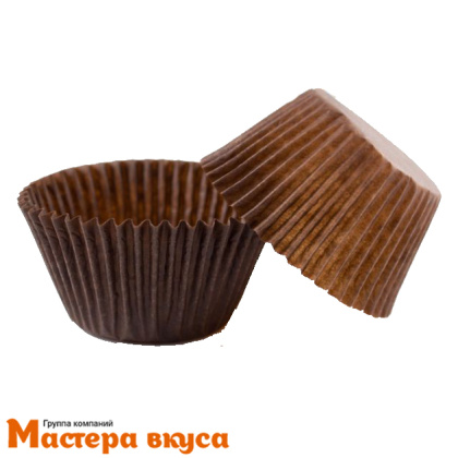 Капсула  бумажная "Тарталетки" круглая 125 (коричневая), 55*35 мм, (упак 1000 шт)