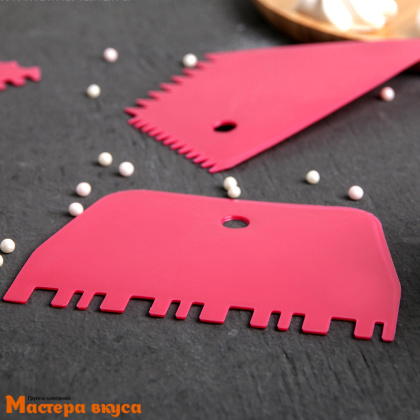 Шпатель-скребок пластиковый  в наборе 4 шт (11*10см/ 15*9см/ 11*11см/ 13*9см), "Микс"