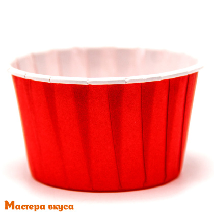 Форма бумажная Маффин 50*40 мм, ламинированная КРАСНАЯ