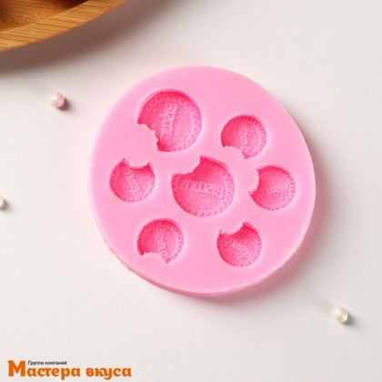 Молд силиконовый БИСКВИТЫ 8*8*1,2 см