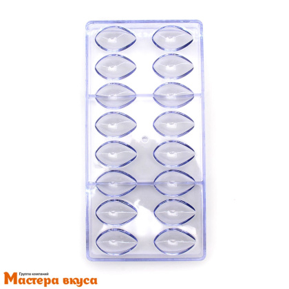 Форма для шоколада  прочный пластик ЛЕПЕСТОК ЛОТОСА, (16 ячеек) 27*13.5 см