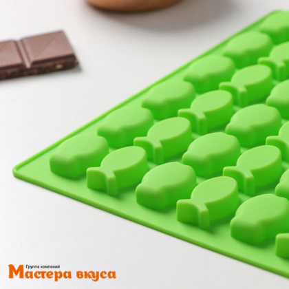 Форма для мармелада и шоколада силиконовая РЫБКИ, (36 фигур) 18,5*14*1 см