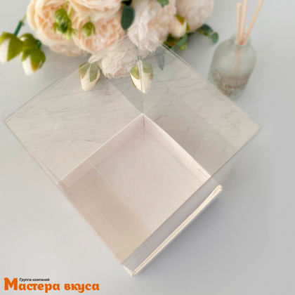 Упаковка для сладостей с прозрачной крышкой ПРЕМИУМ 100*100*140 мм