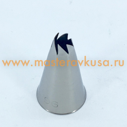 Насадка стальная ОТКРЫТАЯ ЗВЕЗДА (роза),  5мм,  (BX0042)