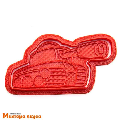 Вырубка пластик + штамп ТАНК, 10 см