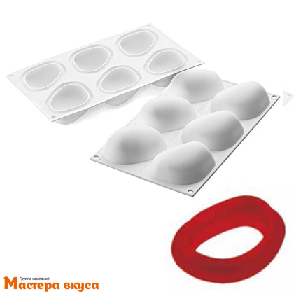 Форма силиконовая Silikomart ZEN 100 Камень (форма+вырубка), (Италия)