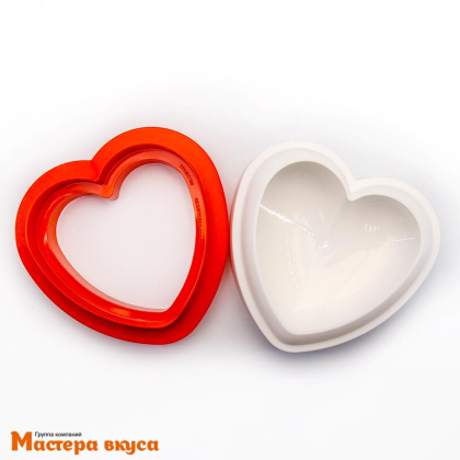 Форма силиконовая Silikomart AMORE 600 Сердце миди, (форма+вырубка), (Италия)