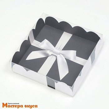 Упаковка для пряников и печенья с прозр. крышкой 120*120*30 мм  (Презент)