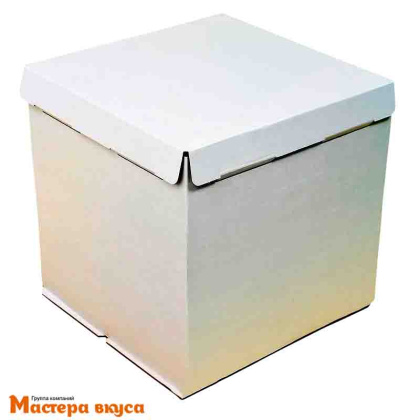 Короб для торта без окна 300*300*450 мм, белый, PASTICCIERE 