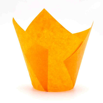 Форма бумажная Тюльпан d50 h80 оранжевая