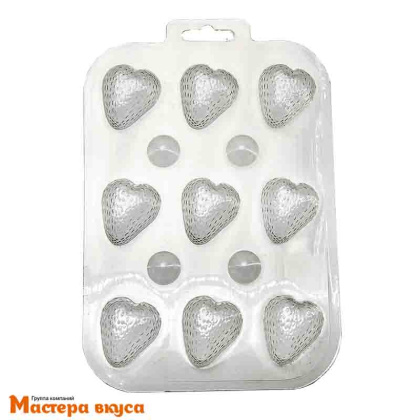 Форма для шоколада пластиковая ШОКО-КЛУБНИКА 9 ячеек