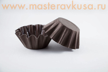 Форма бумажная КЕКС ламинированная (коричневая), D78/d44 мм h32 мм