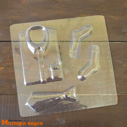 Форма для шоколада пластиковая РУБАШКА/ГАЛСТУК 205*200 мм