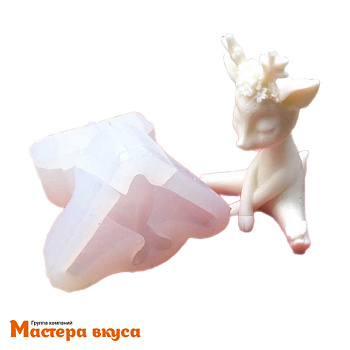 Молд силиконовый  3D МАМА ОЛЕНЯТ №1, изд h10,5 см (шоколад ~100гр) 