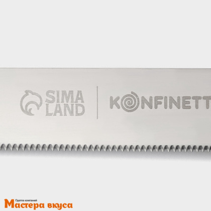 Нож с узкими зубцами, 30 см, с деревянной ручкой