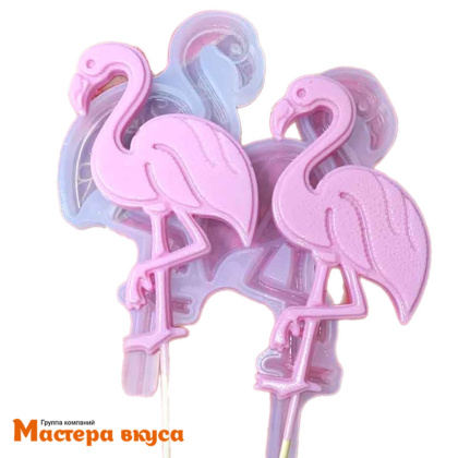 Форма для леденцов силиконовая ФЛАМИНГО, (2 ячейки) 12*7 см  
