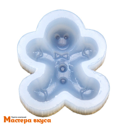 Молд силиконовый ПРЯНИЧНЫЙ ЧЕЛОВЕЧЕК, изд 6,1*5 см (шоколад~20гр)